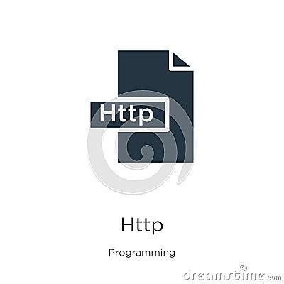Http icon vector. Trendy flat http icon from programming collection isolated on white background. Vector illustration can be used Vector Illustration