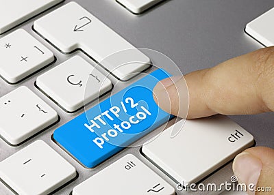 HTTP 2 protocol - Inscription on Blue Keyboard Key Stock Photo