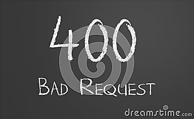 HTTP Status code 400 Bad Request Stock Photo