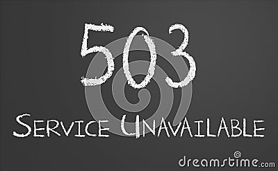 HTTP Status code 503 Service Unavailable Stock Photo