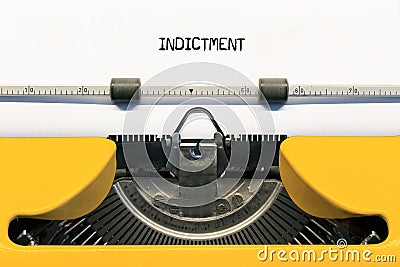 Indictment concept. Stock Photo