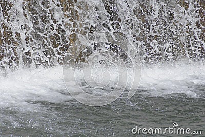 River waterfall with negative ions. Stock Photo