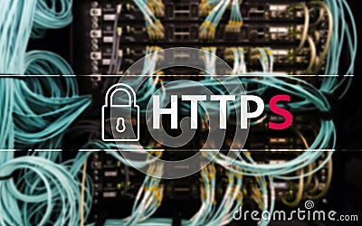 HTTPS, Secure data transfer protocol used on the World Wide Web. Stock Photo