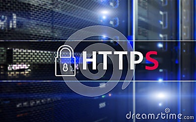 HTTPS, Secure data transfer protocol used on the World Wide Web. Stock Photo