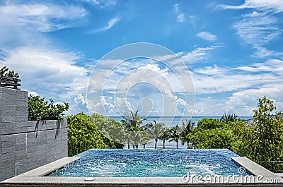 Hua Hin Private Jacuzzi Stock Photo