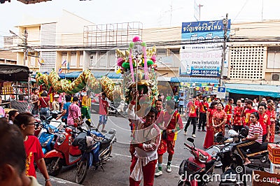 Hua Hin,Thailand - February 18, 2015: Thai people celebration Chi Editorial Stock Photo