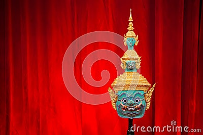 Hua Khon (Thai Traditional Mask) Stock Photo