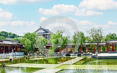 Hua Qing Palace on Lishan Mountain in Xi 'an, China Editorial Stock Photo