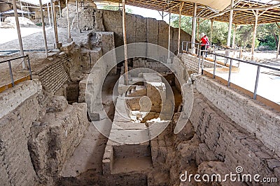 Huaca Rajada archaeological site. Chiclayo, Peru Editorial Stock Photo