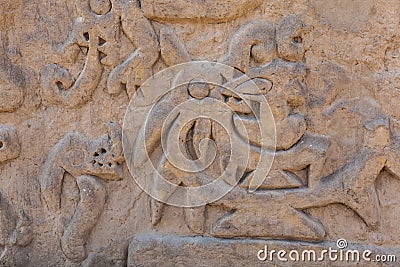 Huaca or Temple of the Dragon or the Rainbow. Stock Photo