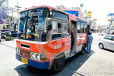 HUAHIN, Thailand : Local Bus Service Editorial Stock Photo