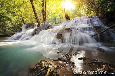 Huai Mae Khamin waterfall Stock Photo