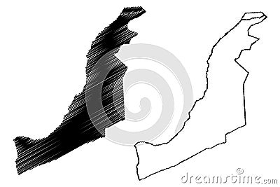 Huancayo City Republic of Peru, Department of Junin map vector illustration, scribble sketch City of Huancayo map Vector Illustration