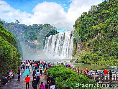 Huangguoshu Waterfall attraction Editorial Stock Photo