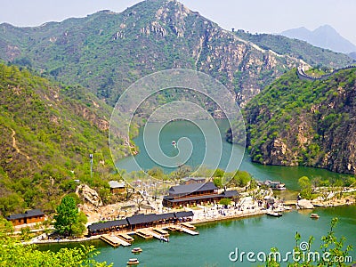 Huanghuacheng Great Wall view Stock Photo