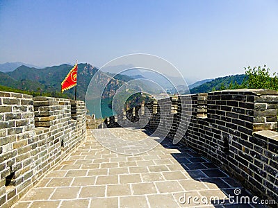 Huanghuacheng Lakeside Great Wall section Stock Photo