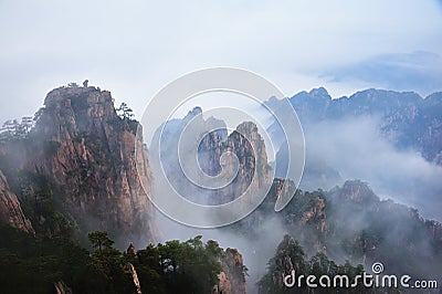 Huangshan Mountain Stock Photo