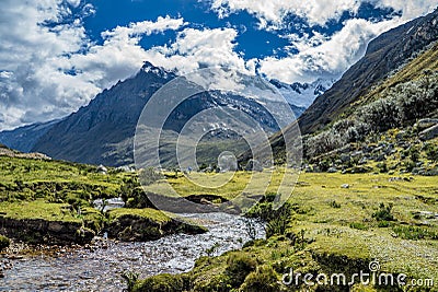 Huaraz Santa Cruz Treking Stock Photo