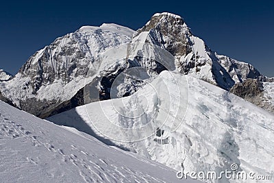 Huascaran summit Stock Photo