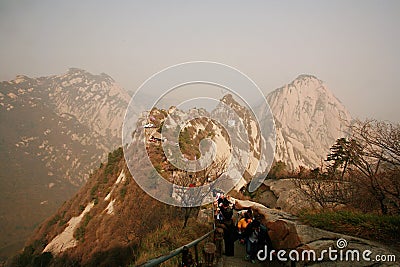 Huashan Mountain Editorial Stock Photo