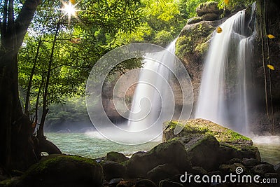 Huaw Suwat waterfall Stock Photo