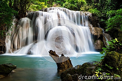 Huay MaeKamin Waterfall is beautiful waterfall Stock Photo