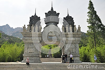 Huayan Temple Gate Qingdao China Editorial Stock Photo