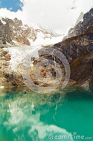 Huayhuash Lake, Peru Stock Photo