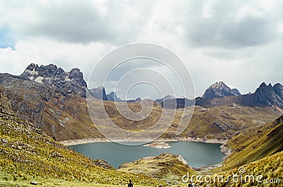 Huayhuash Lake, Peru Stock Photo