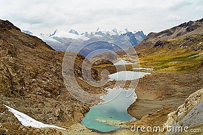 Huayhuash Lakes, Peru Stock Photo