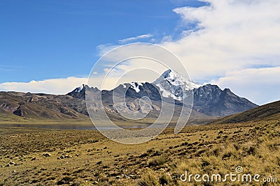 Huayna Potosi in Cordillera Real, Bolivian Andes Stock Photo