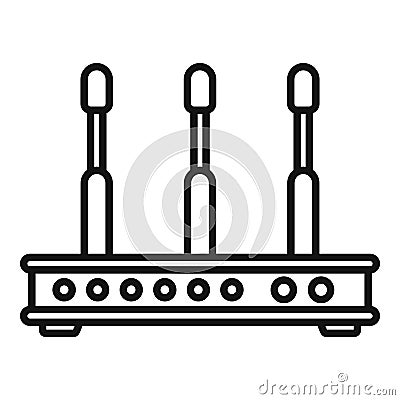 Hub modem icon outline vector. Computer wlan Vector Illustration