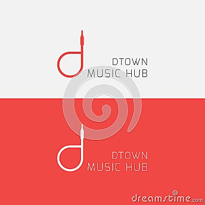 Hub vector logo. Music studio logo Vector Illustration