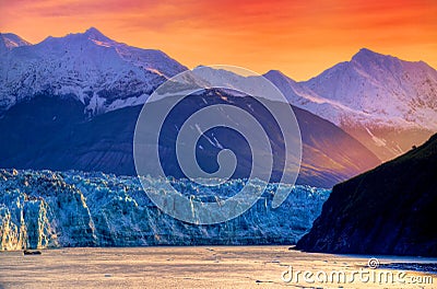 Hubbard Glacier Alaska Stock Photo