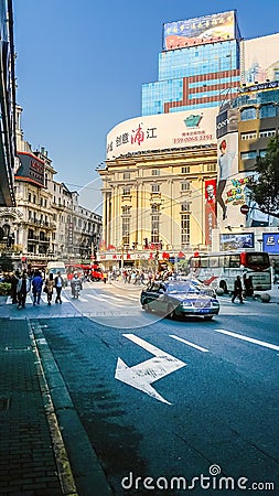 On Hubei Road, Shanghai, China Editorial Stock Photo