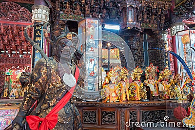 Hubi Temple Yanshui Matsu Temple in Yanshuei District, Tainan, Taiwan. Temple was originally built in 1623 Stock Photo