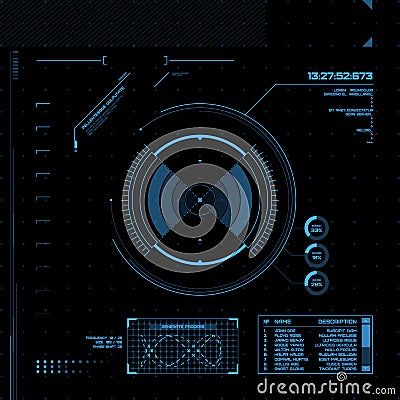 HUD and GUI set. Futuristic User Interface. Vector Illustration