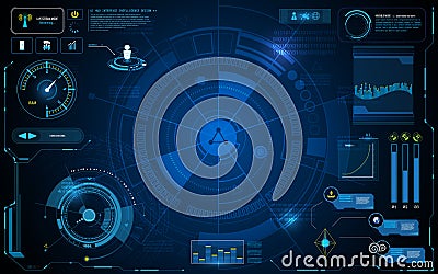 Hud interface technology computer communication telecoms innovation concept template design Stock Photo