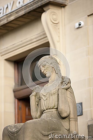 Huddersfield, West Yorkshire, UK, October 2013, a view of Huddersfield Library and Art Gallery Editorial Stock Photo