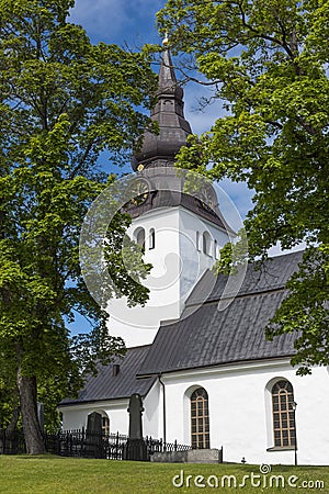 Hudiksvall church Stock Photo