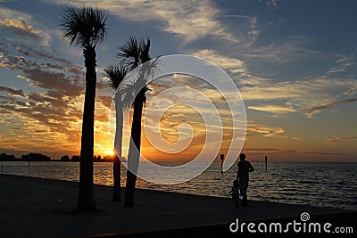 Hudson Beach sunset Stock Photo