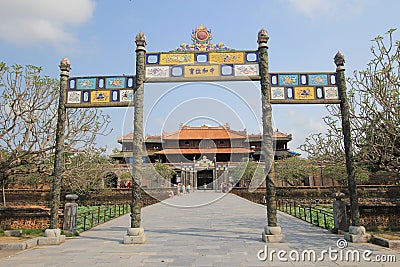 Hue Complex of Hue Monuments in Vietnam Editorial Stock Photo