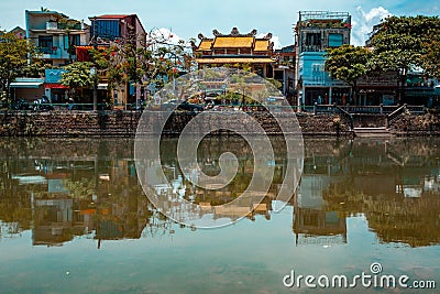 Hue river Vietnam Editorial Stock Photo