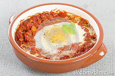 Huevos a la Flamenca (Flamenco Eggs) Stock Photo