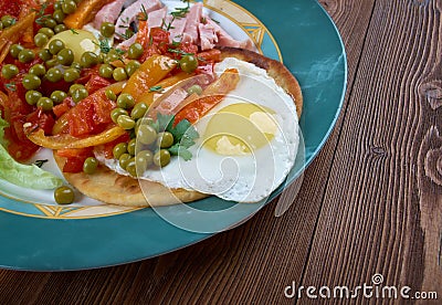 Huevos Motulenos Stock Photo