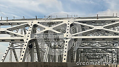 Huey P. Long Bridge in New Orleans, Louisiana Editorial Stock Photo