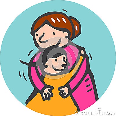 Hug Vector Illustration