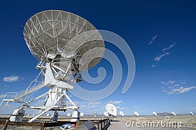 Huge antenna dish at Very Large Array Stock Photo