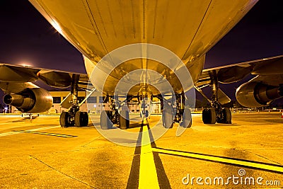 A huge Boeing 747 aircraft, one of the world's most beautiful ai Stock Photo