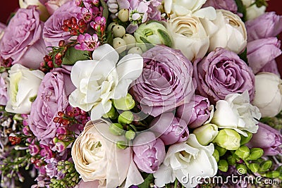 Huge bouquet of roses Stock Photo